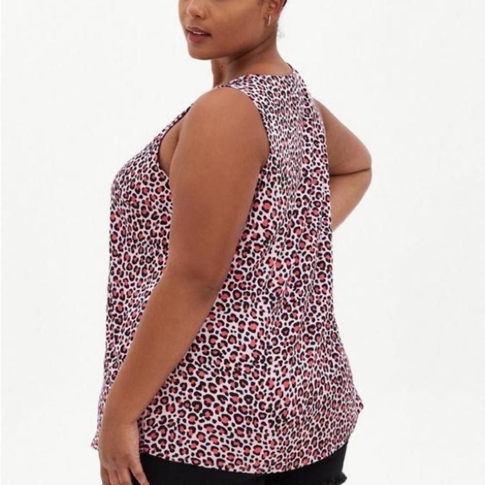 Torrid women’s size 3x Soft-Stretch Challis Tank Leopard Print Sleeveless Top